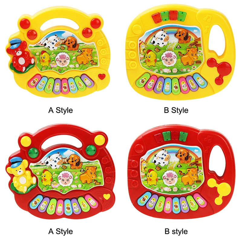 Baby Musical Toy with Animal Sound Kids Piano Keyboard Electric Flashing Music Instrument Early Educational Toys for Children