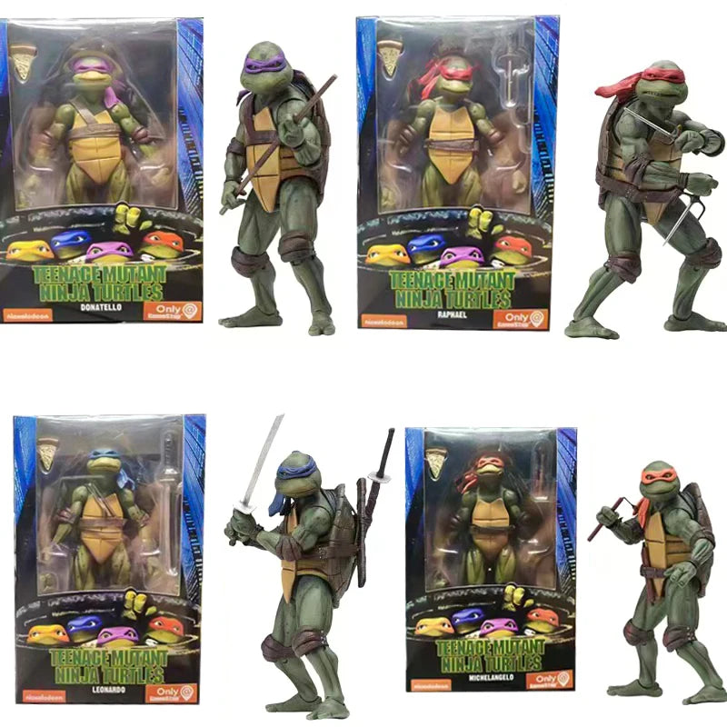 Figura de ação de tartarugas ninja adolescentes mutantes NECA TMNT edição de filme brinquedos modelo móvel