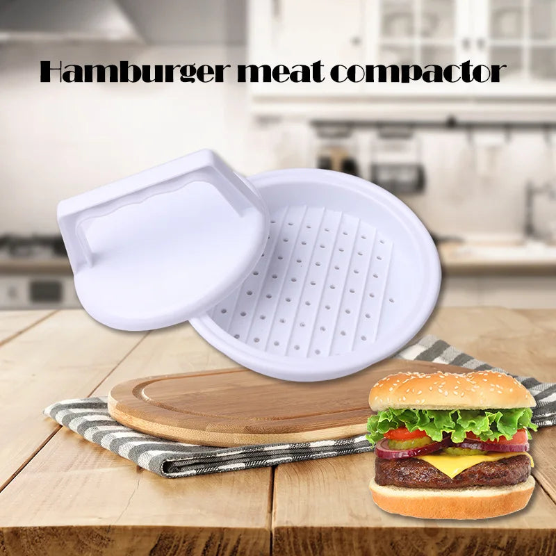 3 In 1 Round Shape Non-Stick Stuffed Hamburger Mold Beef Veggie Hamburger Meat Press Making Meat Presses Blotting Oil Paper