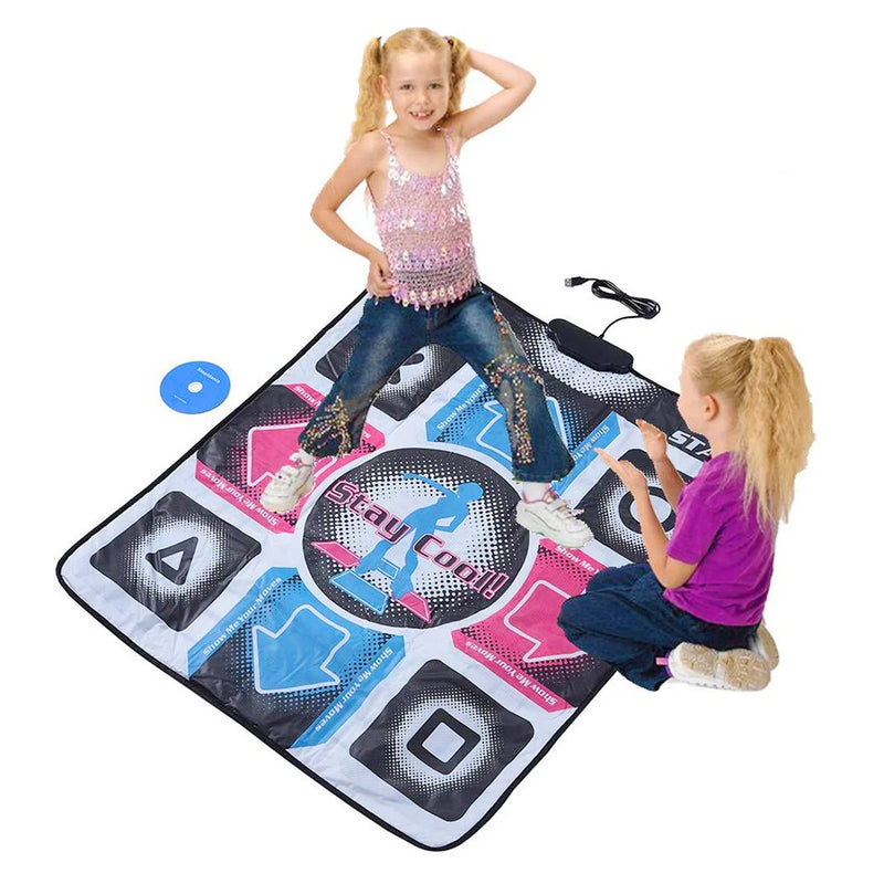 USB Wired Dance Mats Non-Slip Dancing Pad Foot Print Moves Step Arcade Game Fitness Dancer Blanket for PC Laptop Video Games