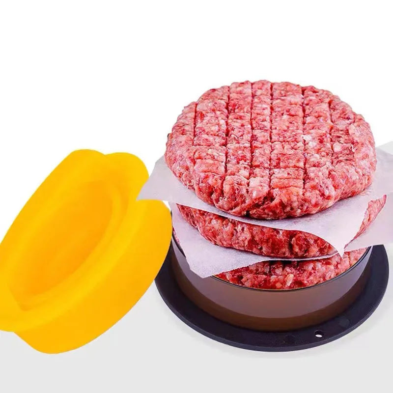 3 In 1 Round Shape Non-Stick Stuffed Hamburger Mold Beef Veggie Hamburger Meat Press Making Meat Presses Blotting Oil Paper